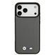 BMW BMW iPhone 17 Pro Max Back-Cover hul - MagSafe - Quilted Leather Case With Metal Logo - Grau