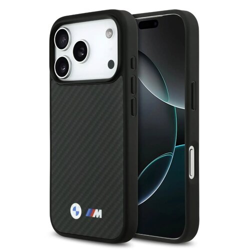 BMW BMW iPhone 17 Pro Max/iPhone 18 Pro Max Handyhülle MagSafe Kevlar Metalllogos - Schwarz