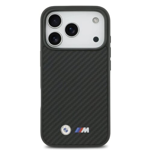 BMW BMW iPhone 17 Pro Max/iPhone 18 Pro Max Handyhülle MagSafe Kevlar Metalllogos - Schwarz