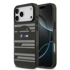 BMW iPhone 17 Pro Max/iPhone 18 Pro Max Handyhülle MagSafe IML Liniendesign - Schwarz