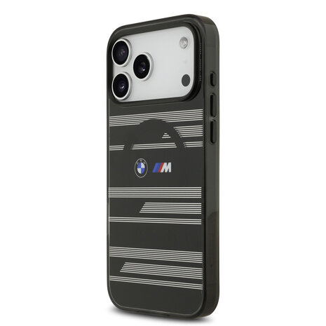 BMW BMW iPhone 17 Pro Max Backcover hoesje - MagSafe IML Case - Line Designs - Zwart BMW BMW iPhone 17 Pro Max Backcover hoesje - MagSafe IML Case - Line Designs - Zwart
