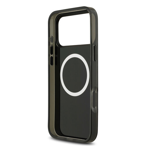 BMW BMW iPhone 17 Pro Max/iPhone 18 Pro Max Coque arrière MagSafe IML Motif à lignes - Noir