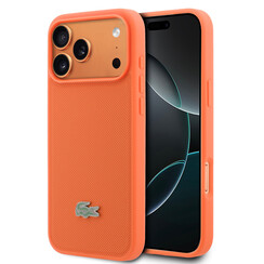 Lacoste iPhone 17 Pro Max Backcover hoesje - MagSafe - Iconic Petit Pique Logo - Oranje