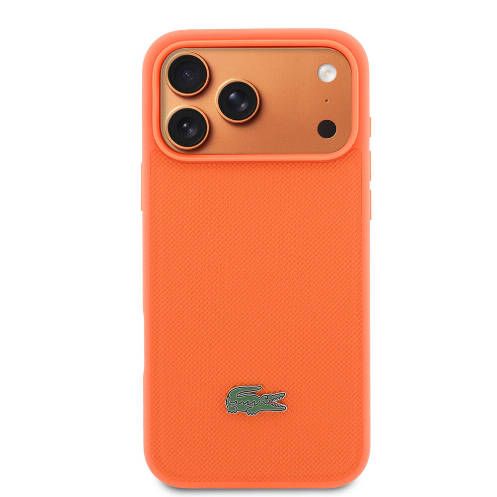 Lacoste Lacoste iPhone 17 Pro Max Back cover case - MagSafe - Iconic Petit Pique Logo - Orange