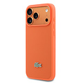 Lacoste Lacoste iPhone 17 Pro Max/iPhone 18 Pro Max Coque arrière MagSafe Logo Petit Piqué iconique - Orange