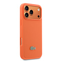 Lacoste Lacoste iPhone 17 Pro Max/iPhone 18 Pro Max Coque arrière MagSafe Logo Petit Piqué iconique - Orange