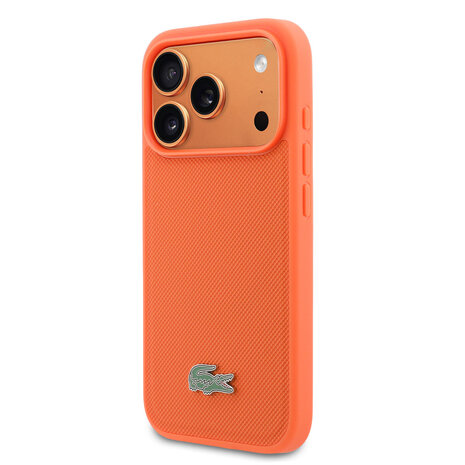 Lacoste Lacoste iPhone 17 Pro Backcover hoesje - MagSafe - Iconic Petit Pique Logo - Oranje Lacoste Lacoste iPhone 17 Pro Backcover hoesje - MagSafe - Iconic Petit Pique Logo - Oranje