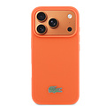 Lacoste Lacoste iPhone 17 Pro/iPhone 18 Pro Back Cover MagSafe Iconic Petit Piqué Logo - Orange