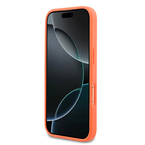 Lacoste Lacoste iPhone 17 Pro/iPhone 18 Pro Back Cover MagSafe Iconic Petit Piqué Logo - Orange