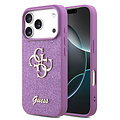 Guess Guess iPhone 17 Pro/iPhone 18 Pro Coque arrière Grand motif 4G Finition à paillettes fixes - Lilas