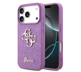 Guess Guess iPhone 17 Pro Backcover hoesje - Big 4G - Fixed Glitter - Lila