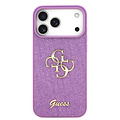 Guess Guess iPhone 17 Pro Max/iPhone 18 Pro Max Coque arrière Grand motif 4G Finition à paillettes fixes - Lilas