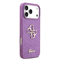 Guess Guess iPhone 17 Pro Max/iPhone 18 Pro Max Coque arrière Grand motif 4G Finition à paillettes fixes - Lilas