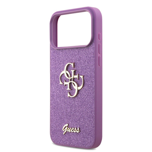 Guess Guess iPhone 17 Pro Max/iPhone 18 Pro Max Coque arrière Grand motif 4G Finition à paillettes fixes - Lilas