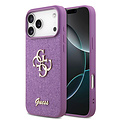 Guess Guess iPhone 17 Pro Max/iPhone 18 Pro Max Coque arrière Grand motif 4G Finition à paillettes fixes - Lilas