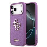 Guess Guess iPhone 17 Pro Max Backcover hoesje - Big 4G - Fixed Glitter - Lila Guess Guess iPhone 17 Pro Max Backcover hoesje - Big 4G - Fixed Glitter - Lila