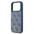 Guess Guess iPhone 17 Pro/iPhone 18 Pro Coque arrière MagSafe 4G logo triangulaire - Bleu