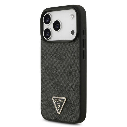 Guess Guess iPhone 17 Pro/iPhone 18 Pro Coque arrière MagSafe 4G logo triangulaire - Noir