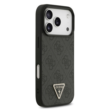 Guess Guess iPhone 17 Pro Back cover coque - Noir - MagSafe - 4G Triangle Logo