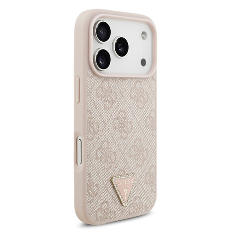 Guess Guess iPhone 17 Pro Back cover coque - Rose - MagSafe - 4G Triangle Logo