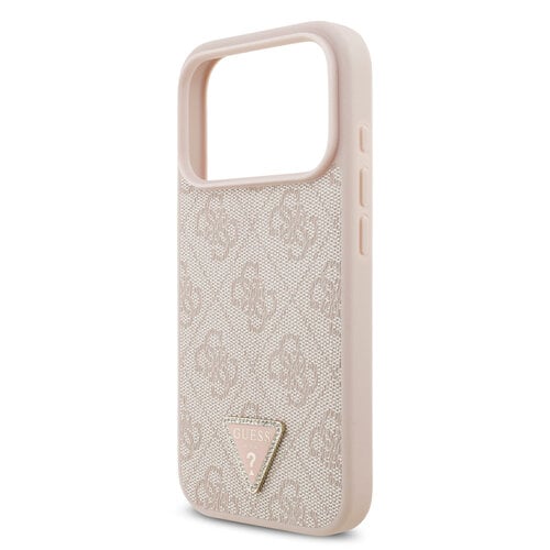 Guess Guess iPhone 17 Pro/iPhone 18 Pro Coque arrière MagSafe 4G logo triangulaire - Rose
