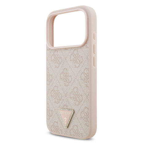 Guess Guess iPhone 17 Pro Back cover coque - Rose - MagSafe - 4G Triangle Logo