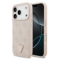 Guess Guess iPhone 17 Pro/iPhone 18 Pro Coque arrière MagSafe 4G logo triangulaire - Rose