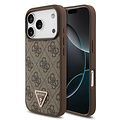 Guess Guess iPhone 17 Pro/iPhone 18 Pro Coque arrière MagSafe 4G logo triangulaire - Marron