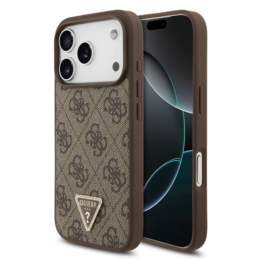 Guess Guess iPhone 17 Pro Back-Cover hul - MagSafe - 4G Triangle Logo - Braun