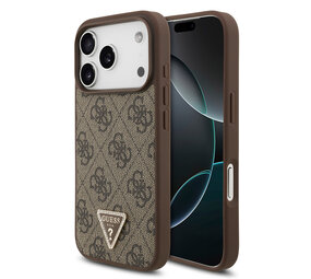 Guess Guess iPhone 17 Pro Back cover coque - Marron - MagSafe - 4G Triangle Logo Guess Guess iPhone 17 Pro Back cover coque - Marron - MagSafe - 4G Triangle Logo