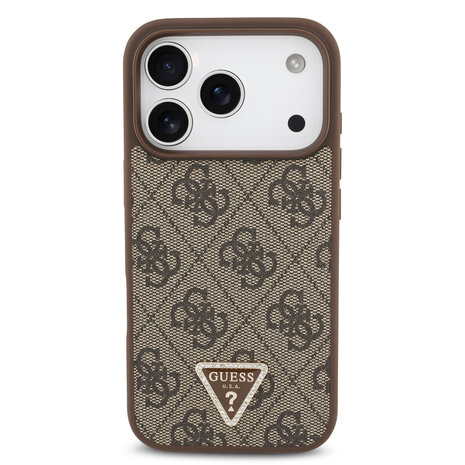 Guess Guess iPhone 17 Pro Back-Cover hul - MagSafe - 4G Triangle Logo - Braun