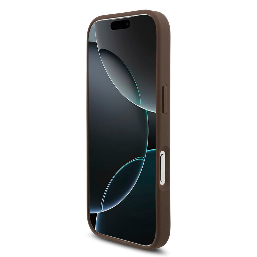 Guess Guess iPhone 17 Pro Back cover coque - Marron - MagSafe - 4G Triangle Logo Guess Guess iPhone 17 Pro Back cover coque - Marron - MagSafe - 4G Triangle Logo