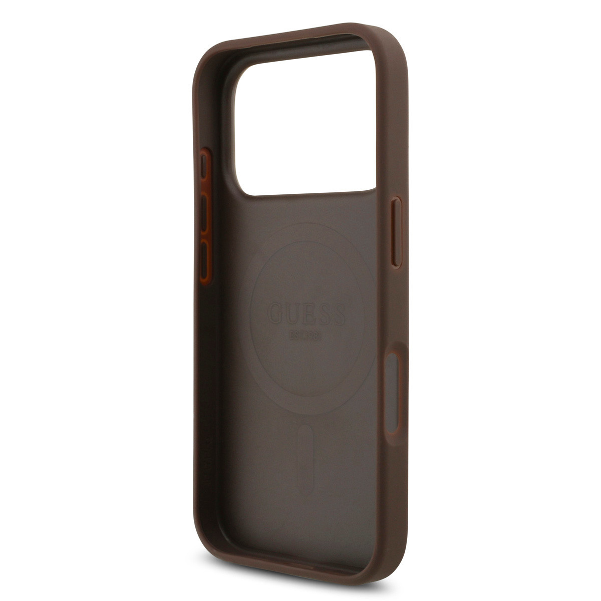 Guess Guess iPhone 17 Pro Backcover hoesje - MagSafe - 4G Triangle Logo - Bruin, foto 6 van 6