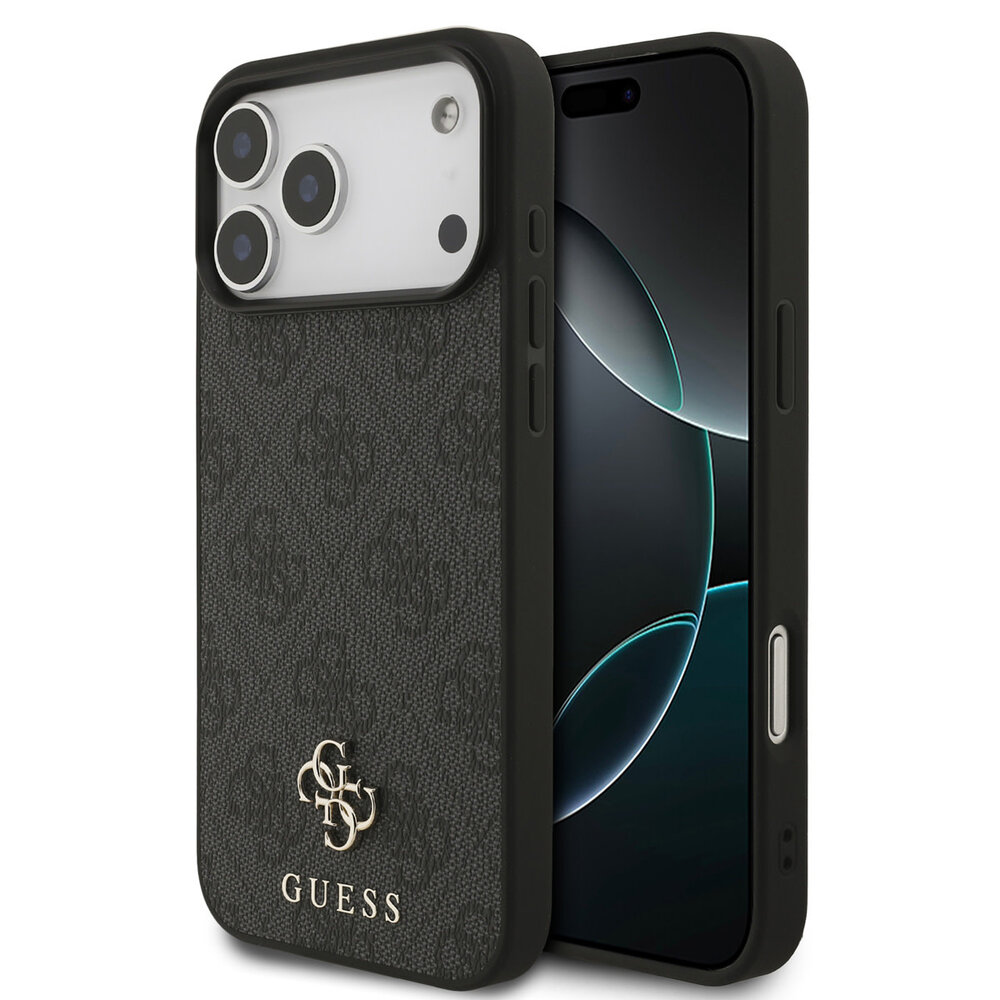 Guess Guess iPhone 17 Pro Max Back-Cover hul - MagSafe - Small 4G & Classic Metal Logo - Schwarz