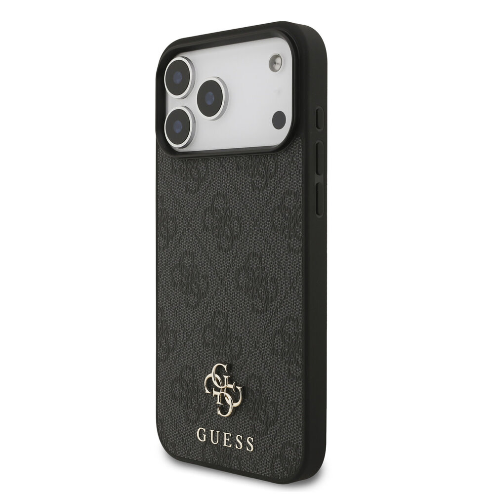 Guess Guess iPhone 17 Pro Max Backcover hoesje - MagSafe - Small 4G & Classic Metal Logo - Zwart Guess Guess iPhone 17 Pro Max Backcover hoesje - MagSafe - Small 4G & Classic Metal Logo - Zwart