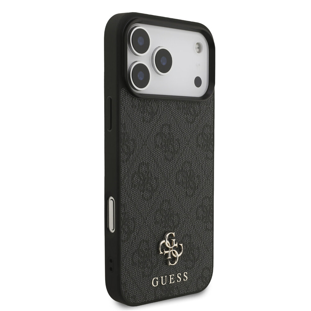 Guess Guess iPhone 17 Pro Max Backcover hoesje - MagSafe - Small 4G & Classic Metal Logo - Zwart Guess Guess iPhone 17 Pro Max Backcover hoesje - MagSafe - Small 4G & Classic Metal Logo - Zwart