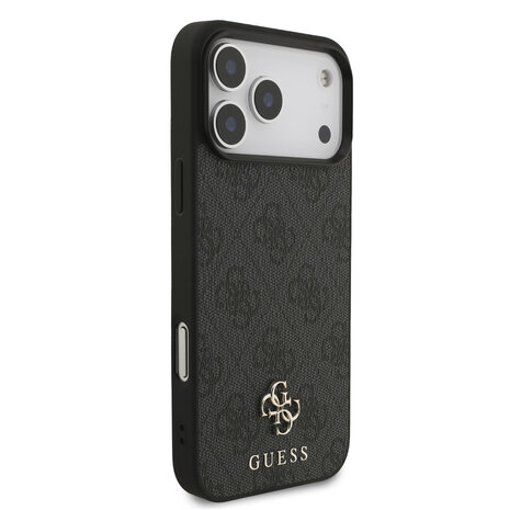 Guess Guess iPhone 17 Pro Max Backcover hoesje - MagSafe - Small 4G & Classic Metal Logo - Zwart Guess Guess iPhone 17 Pro Max Backcover hoesje - MagSafe - Small 4G & Classic Metal Logo - Zwart