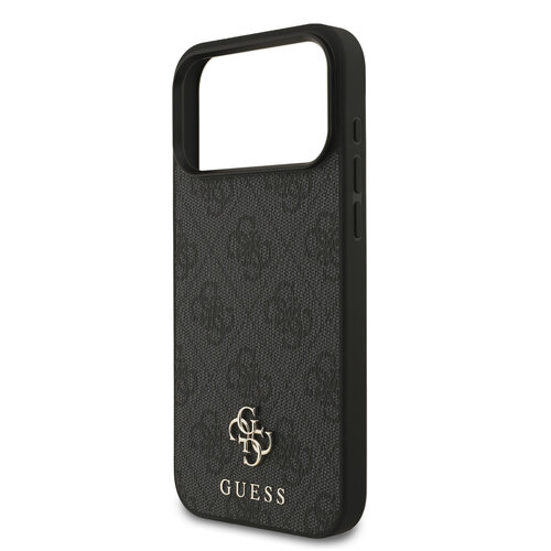 Guess Guess iPhone 17 Pro Max/iPhone 18 Pro Max Handyhülle MagSafe Kleines 4G-Motiv und klassisches Metalllogo - Schwarz