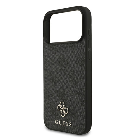 Guess Guess iPhone 17 Pro Max Back-Cover hul - MagSafe - Small 4G & Classic Metal Logo - Schwarz