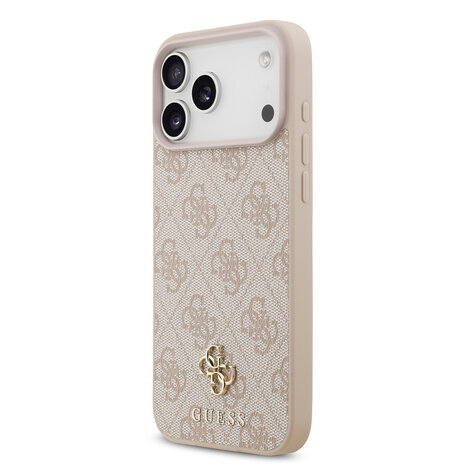 Guess Guess iPhone 17 Pro Max Back cover coque - Marron - MagSafe - Small 4G & Classic Metal Logo