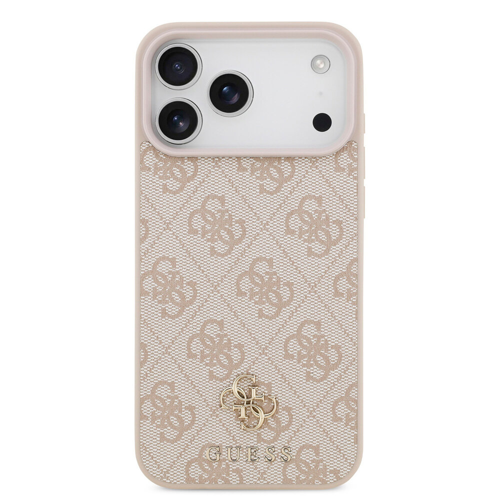 Guess Guess iPhone 17 Pro Max Back cover coque - Rose - MagSafe - Small 4G & Classic Metal Logo Guess Guess iPhone 17 Pro Max Back cover coque - Rose - MagSafe - Small 4G & Classic Metal Logo