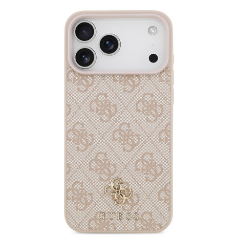 Guess Guess iPhone 17 Pro Max Back cover coque - Rose - MagSafe - Small 4G & Classic Metal Logo Guess Guess iPhone 17 Pro Max Back cover coque - Rose - MagSafe - Small 4G & Classic Metal Logo