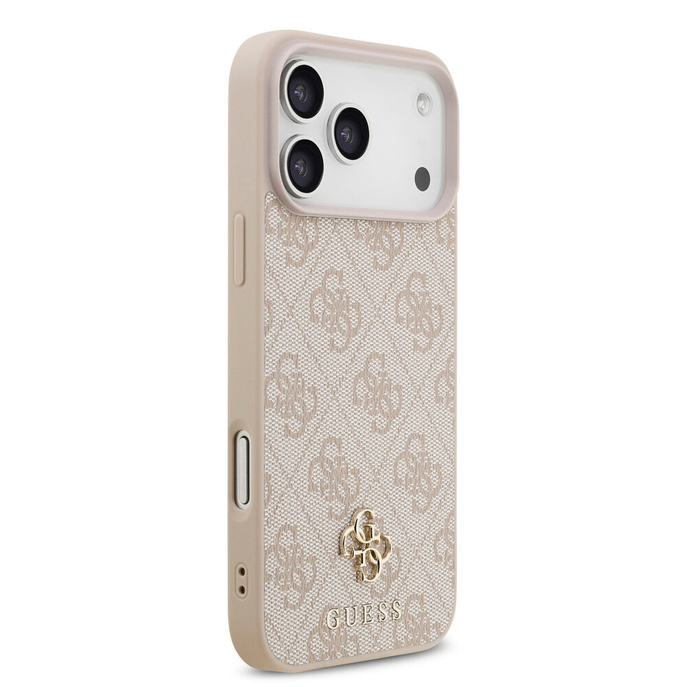 Guess Guess iPhone 17 Pro Max Back cover coque - Rose - MagSafe - Small 4G & Classic Metal Logo Guess Guess iPhone 17 Pro Max Back cover coque - Rose - MagSafe - Small 4G & Classic Metal Logo