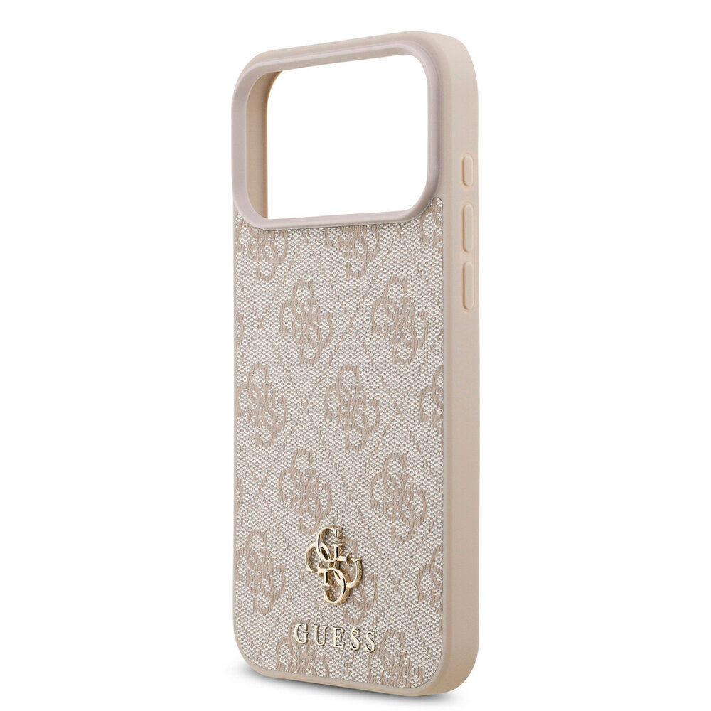 Guess Guess iPhone 17 Pro Max Back cover coque - Rose - MagSafe - Small 4G & Classic Metal Logo Guess Guess iPhone 17 Pro Max Back cover coque - Rose - MagSafe - Small 4G & Classic Metal Logo