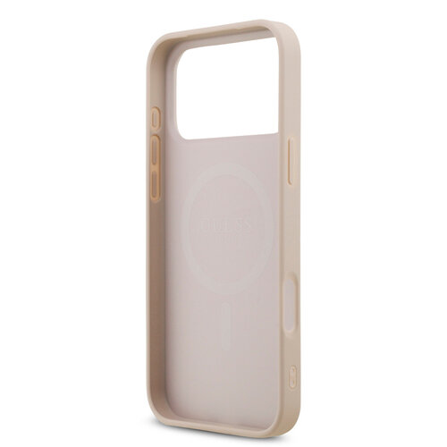 Guess Guess iPhone 17 Pro Max/iPhone 18 Pro Max Coque arrière MagSafe Petit motif 4G et logo métallique classique - Marron