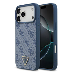 Guess iPhone 17 Pro Max Backcover hoesje - MagSafe - 4G Triangle Logo - Blauw