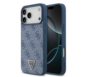 Guess Guess iPhone 17 Pro Max Back cover coque - Bleu - MagSafe - 4G Triangle Logo