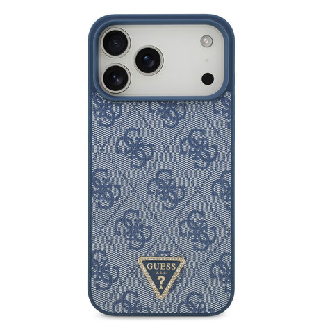 Guess Guess iPhone 17 Pro Max Backcover hoesje - MagSafe - 4G Triangle Logo - Blauw