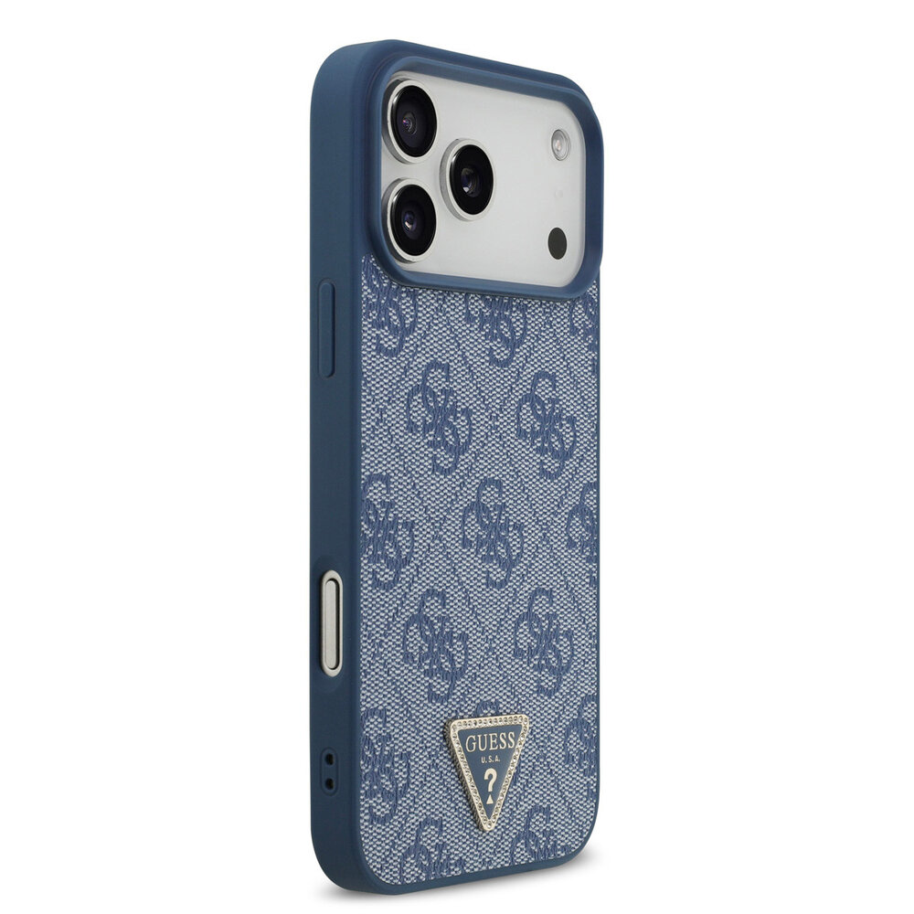 Guess Guess iPhone 17 Pro Max Backcover hoesje - MagSafe - 4G Triangle Logo - Blauw
