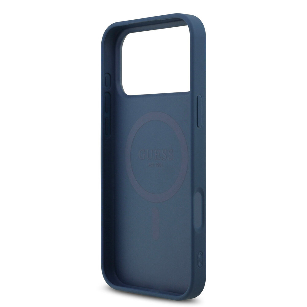 Guess Guess iPhone 17 Pro Max Backcover hoesje - MagSafe - 4G Triangle Logo - Blauw